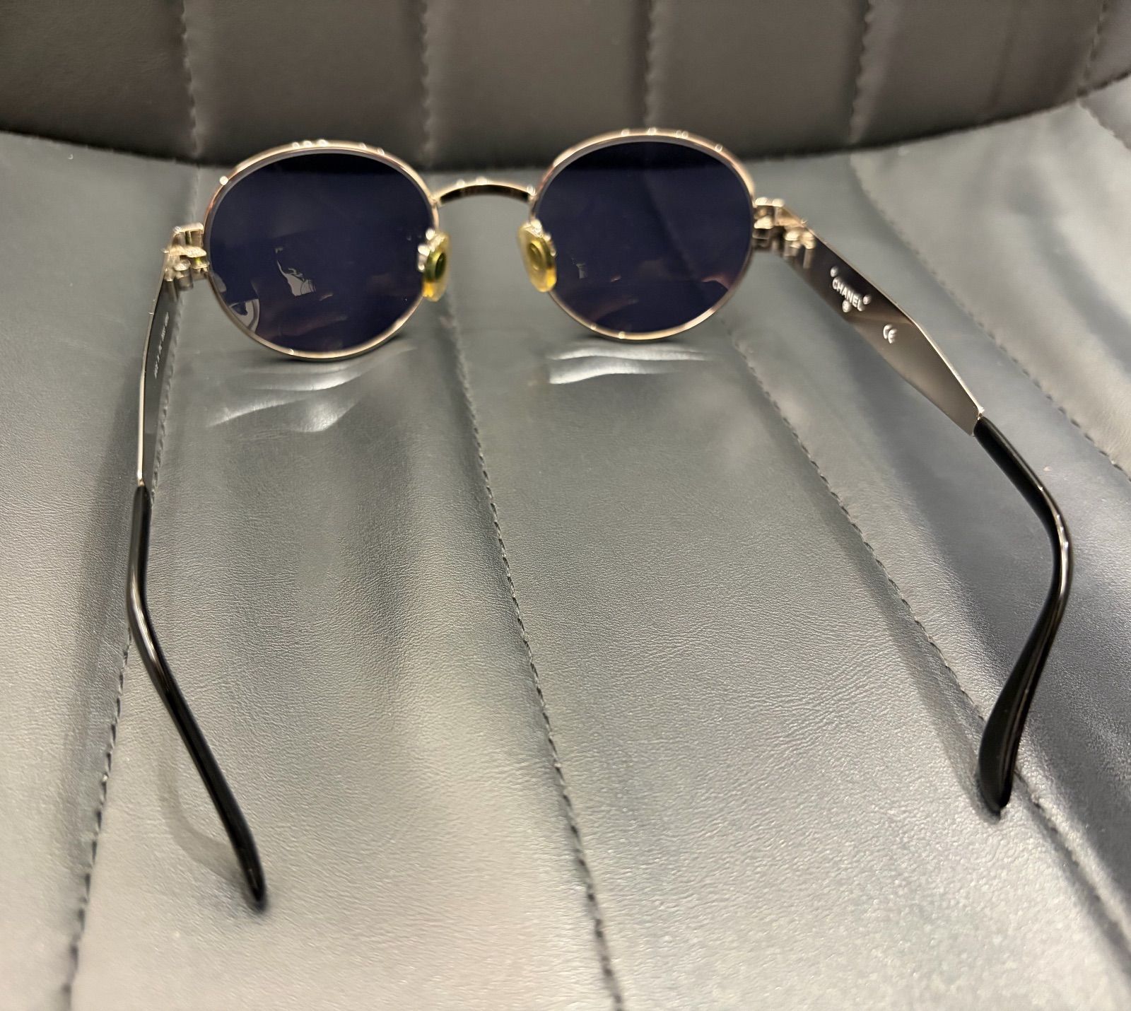 NA 05024 CHANEL シャネル サングラス オーバル ネイビー系 06933 45002