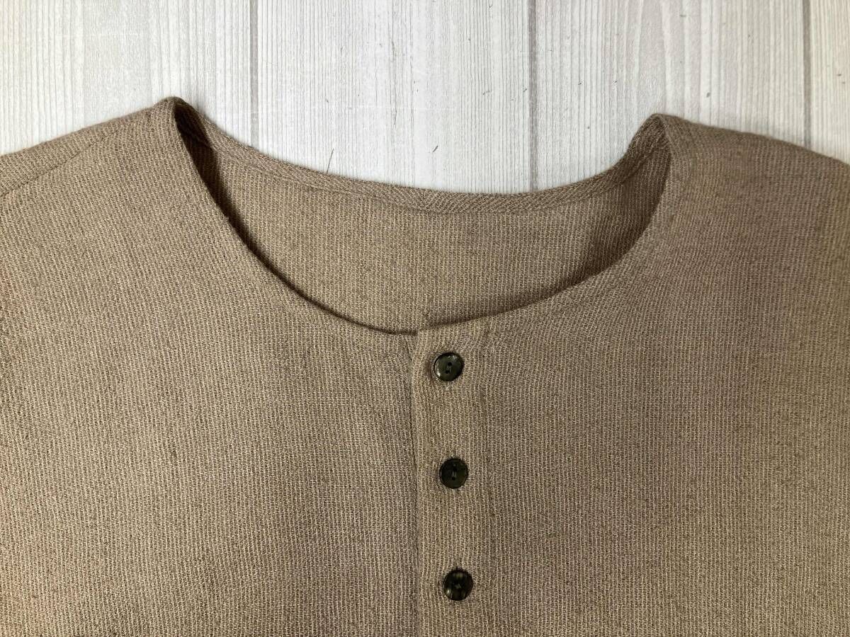  Jurgen lehl ヨーガンレール ウール コットン ワンピース サイズM ベージュ 長袖 七分袖 その他