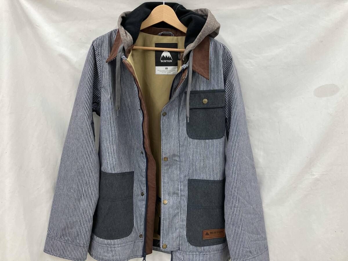 BURTON Mens XS スノーボードジャケット 参考価格27000円 ストライプ
