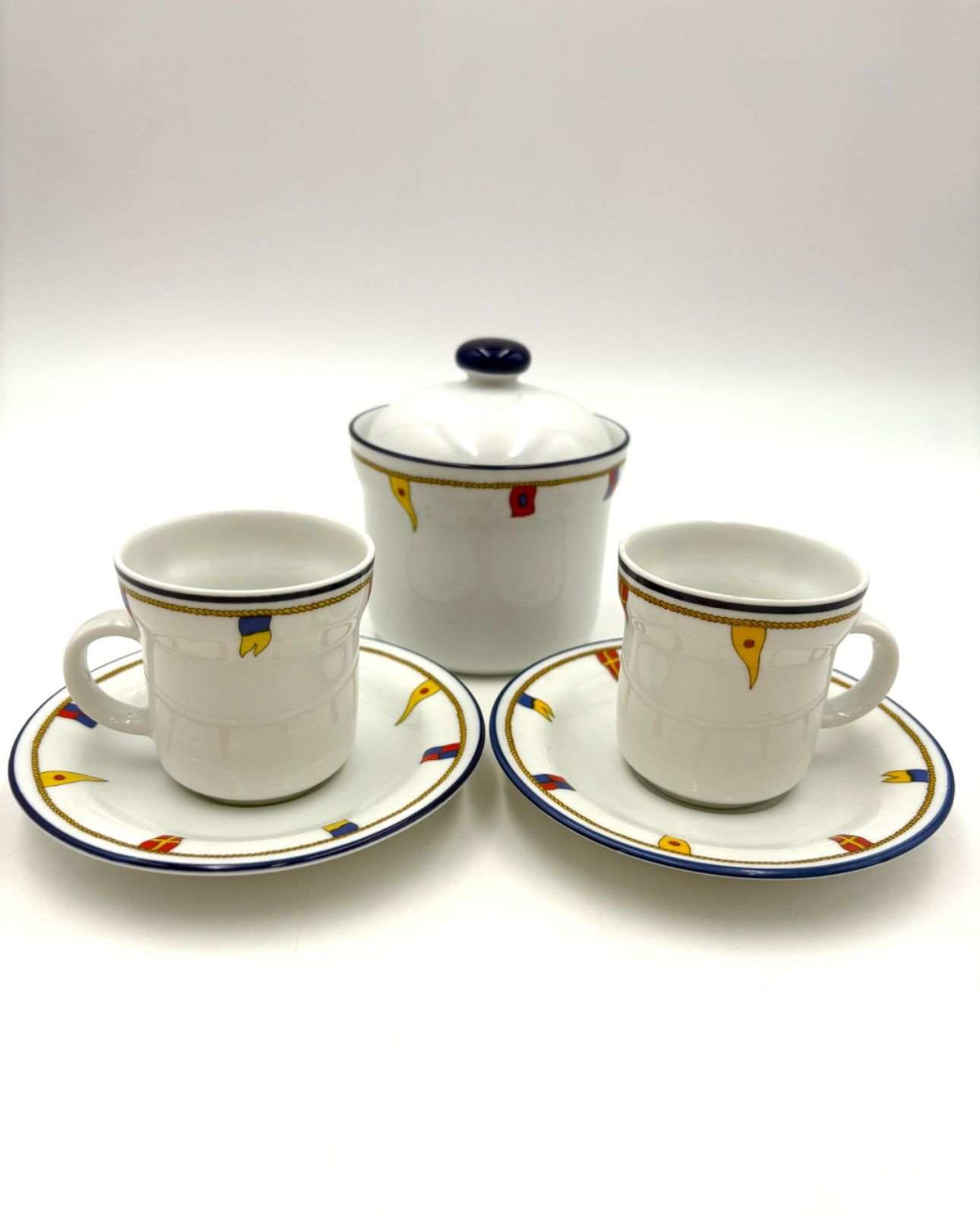 Richard Ginori リチャードジノリ クリッパー デミタス カップ＆ソーサー シュガーポット 3点セット