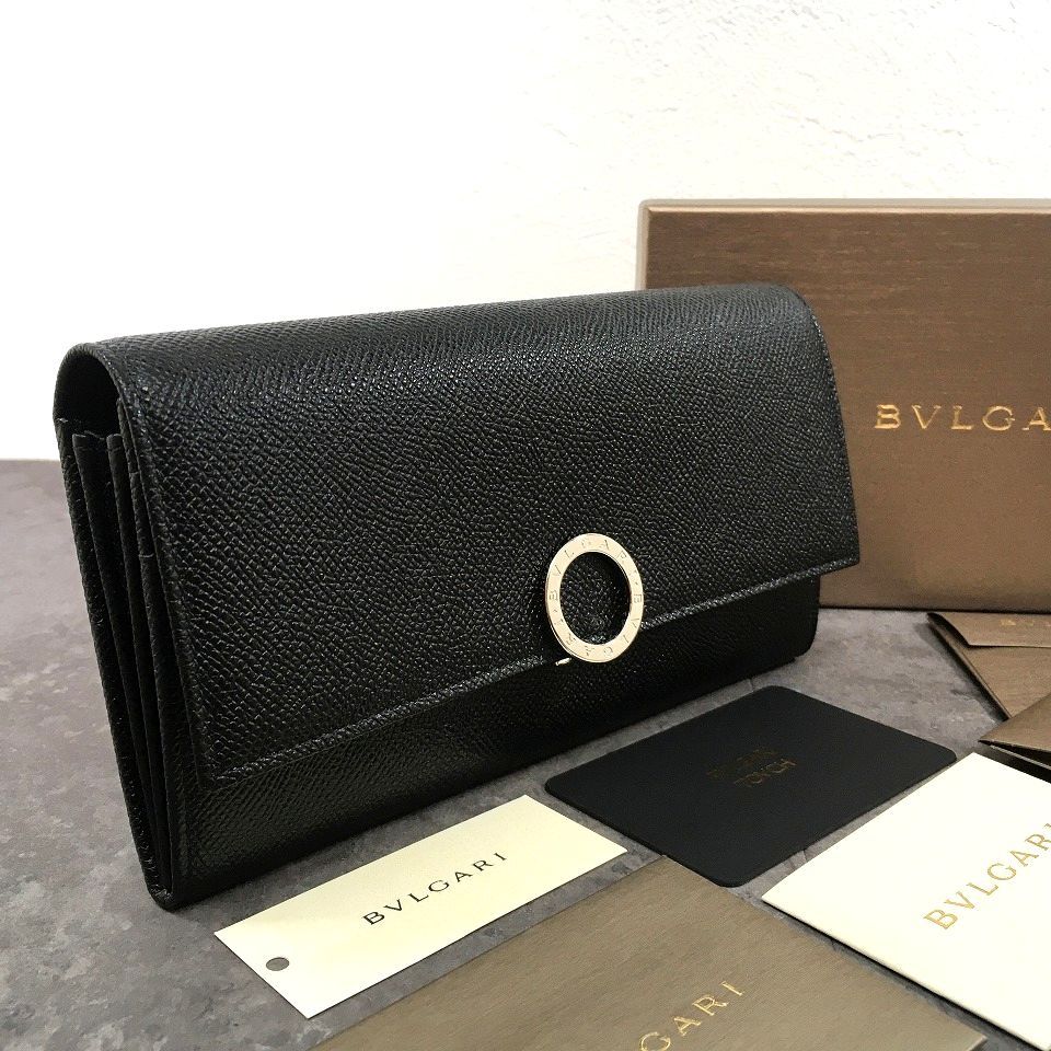 325 み BVLGARI 長財布 ブラック ブルガリブルガリ クリップ ビーゼロワン
