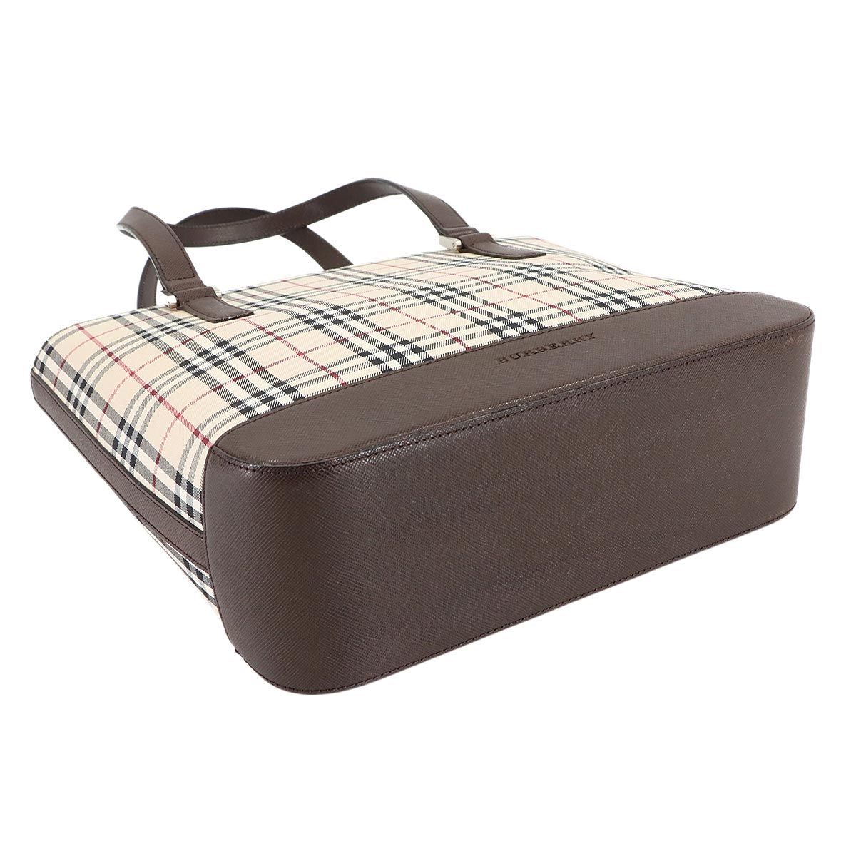 バーバリー BURBERRY ノバチェック トート バッグ キャンバス レザー