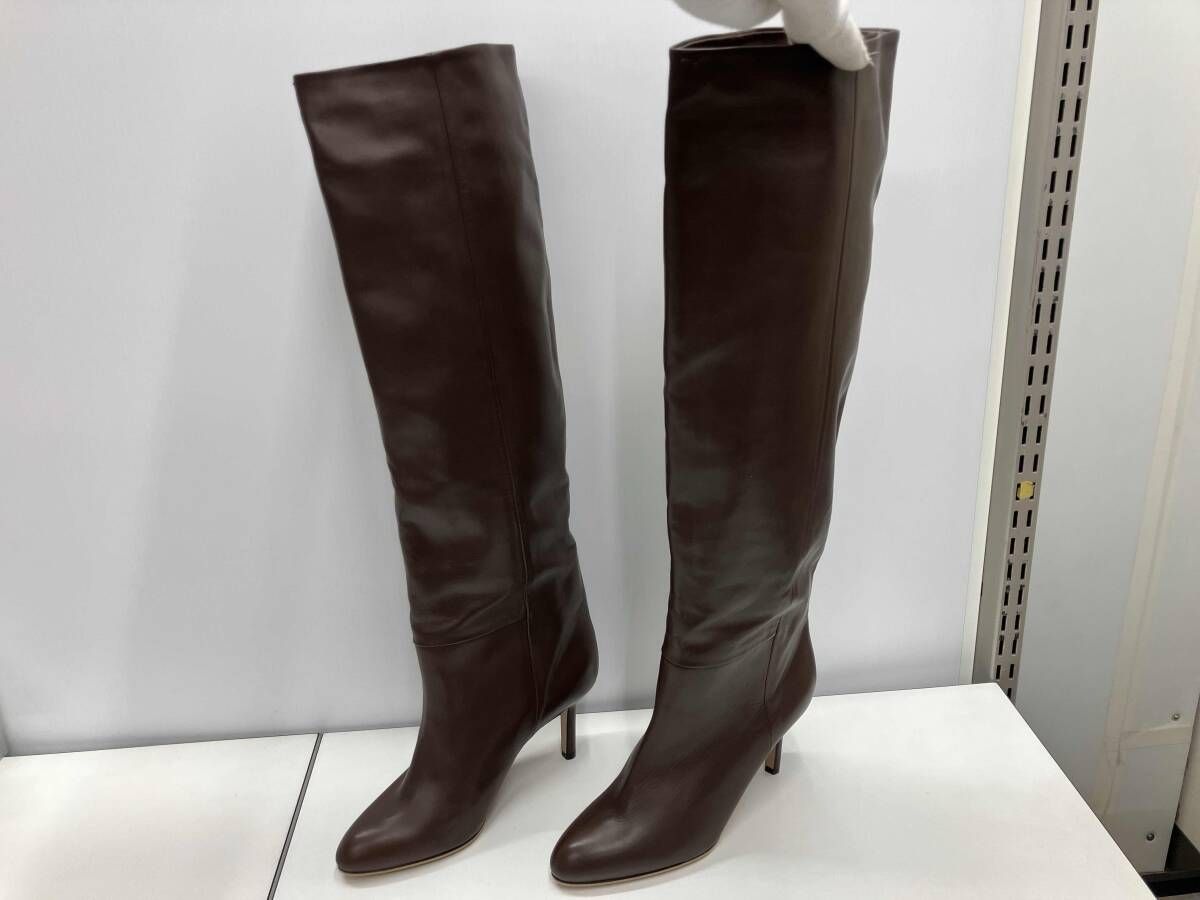 PELLICO ペリコ ニーハイロングブーツ ダークブラウン レザー サイズ36