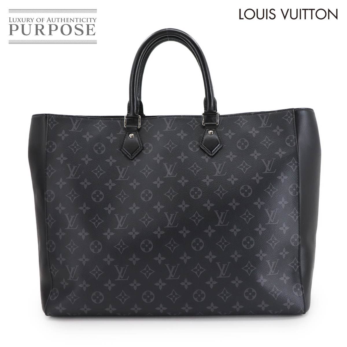 ルイ ヴィトン LOUIS VUITTON モノグラム エクリプス グラン サック トート バッグ ブラック M 44733 シルバー 金具