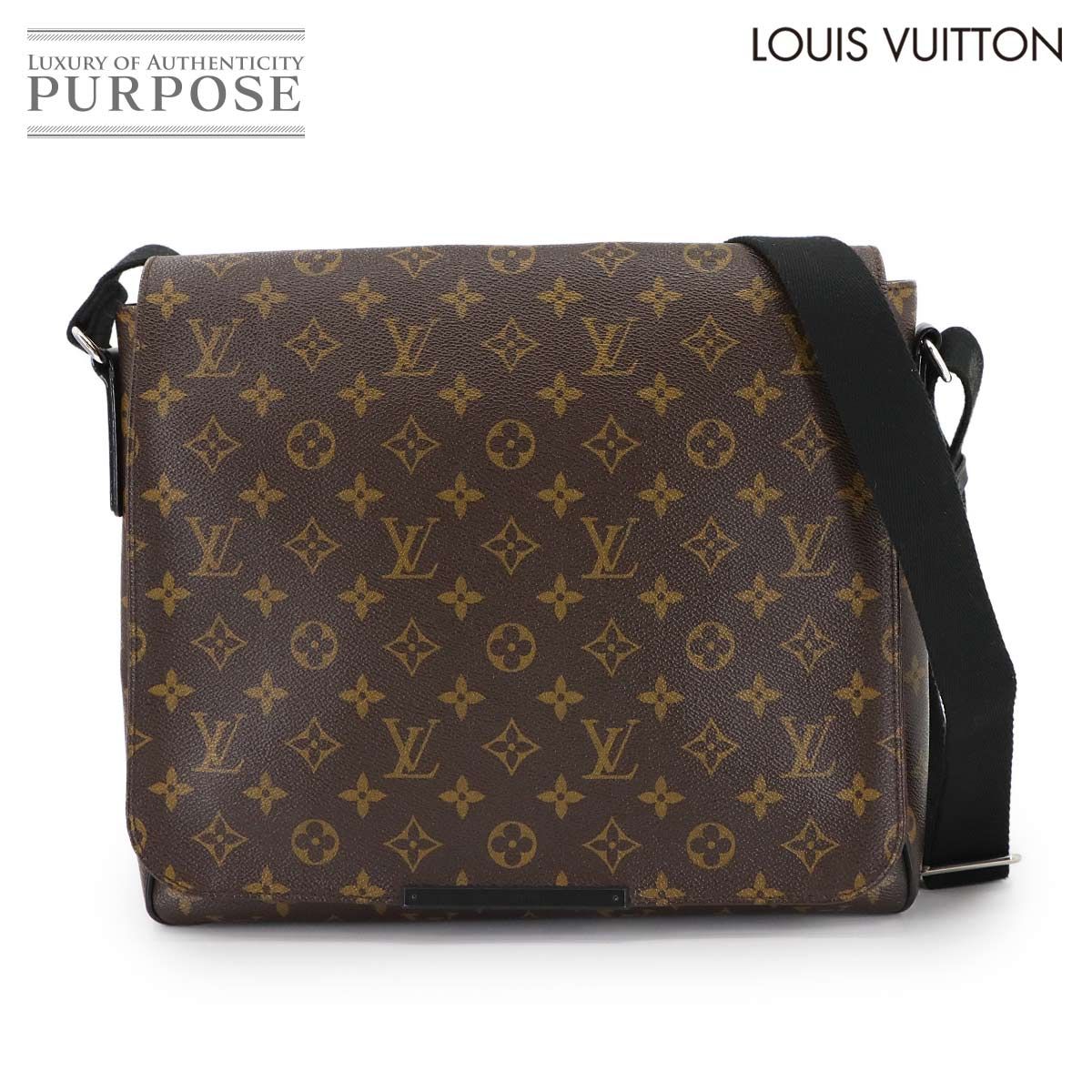 ルイ ヴィトン LOUIS VUITTON モノグラム マカサー ディストリクト MM ショルダー バッグ レザー ブラウン ブラック M 40934