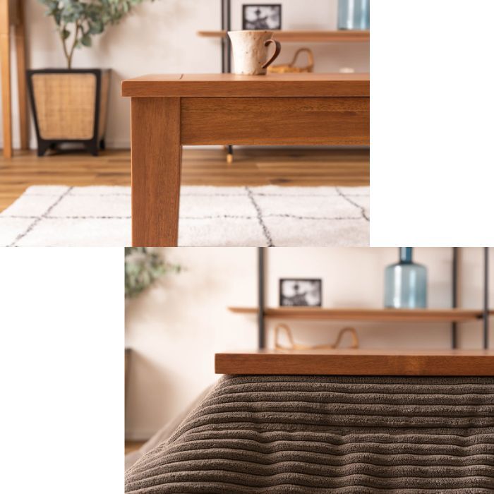 こたつテーブル　正方形　角型　センターテーブル　幅75cm　北欧　東谷　KT-115　【新品家具】 【代引き不可】 【お客様組立品】