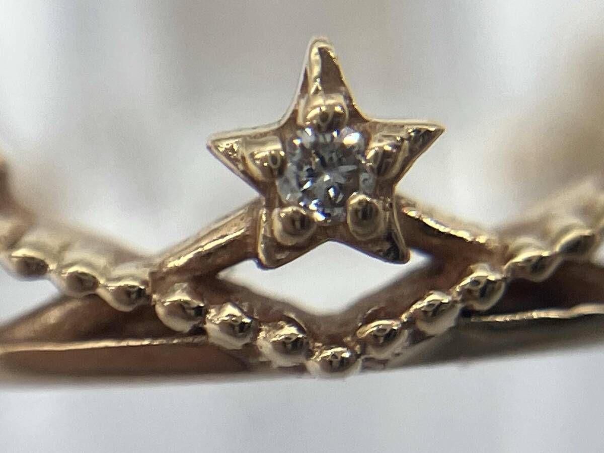 K 10 3号 ダイヤ0.005 ct 金 ゴールド 指輪 リング 貴金属 レディース