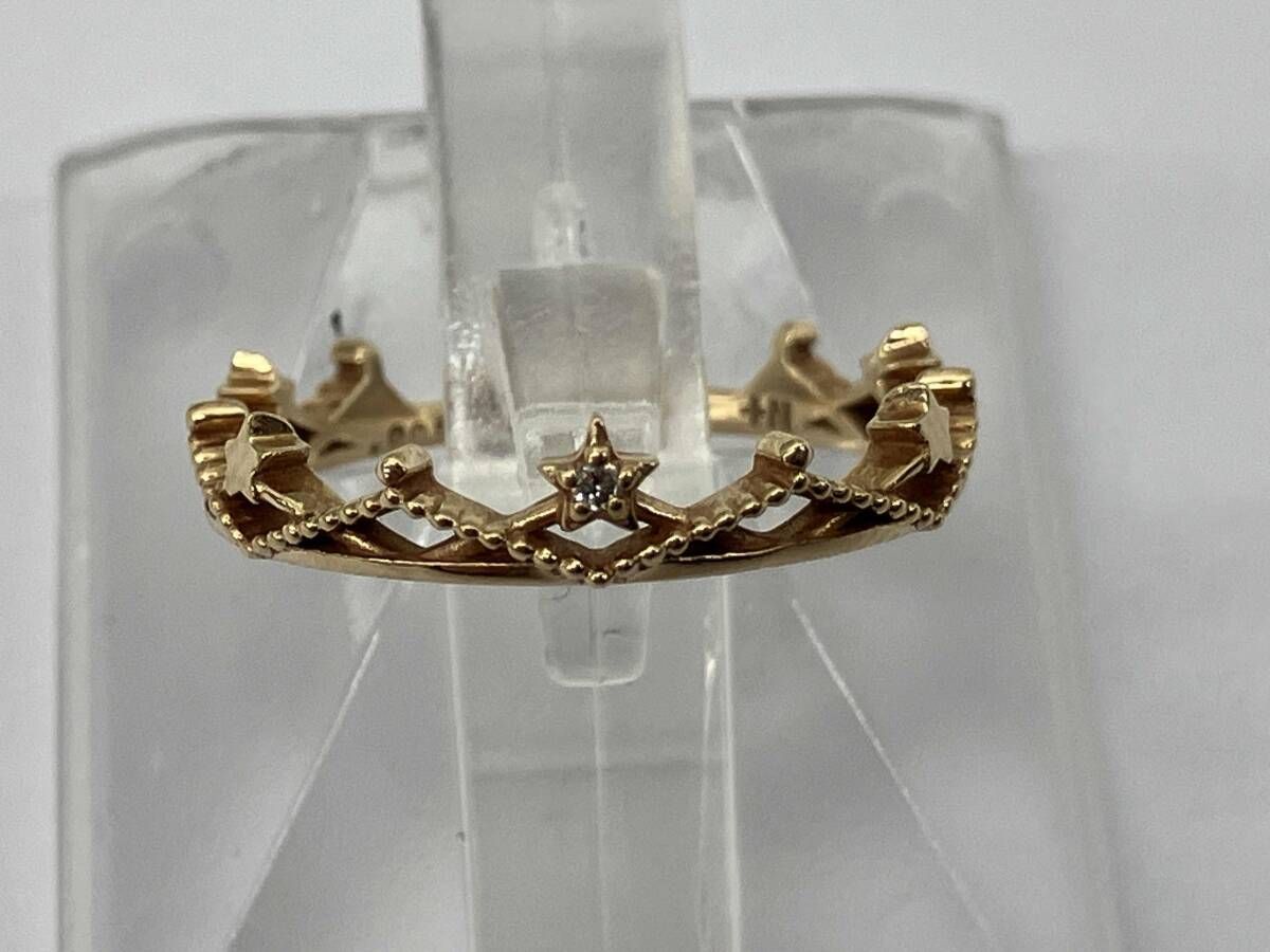 K 10 3号 ダイヤ0 005 ct 金 ゴールド 指輪 リング 貴金属 レディース