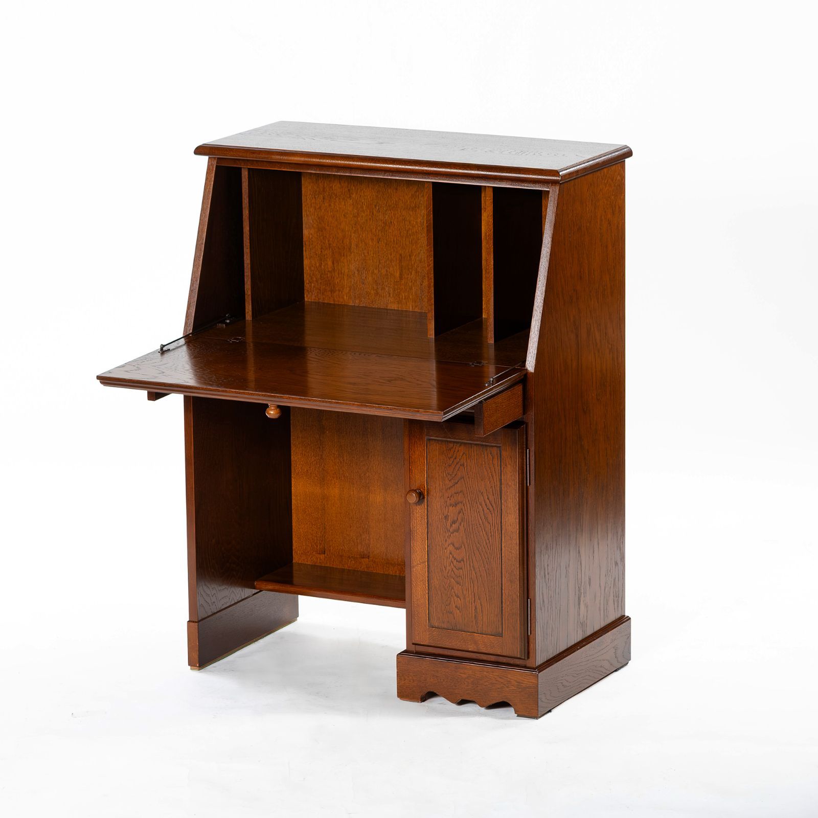 ライティングビューロー 越後民芸 オーク材 日本製 国産家具 民芸家具