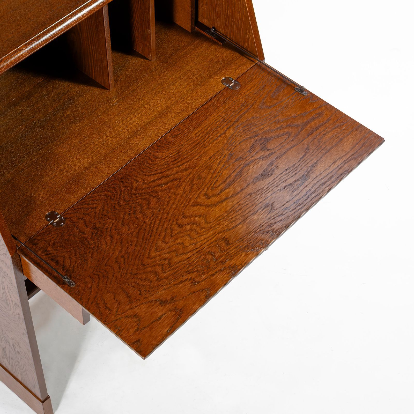 ライティングビューロー 越後民芸 オーク材 日本製 国産家具 民芸家具