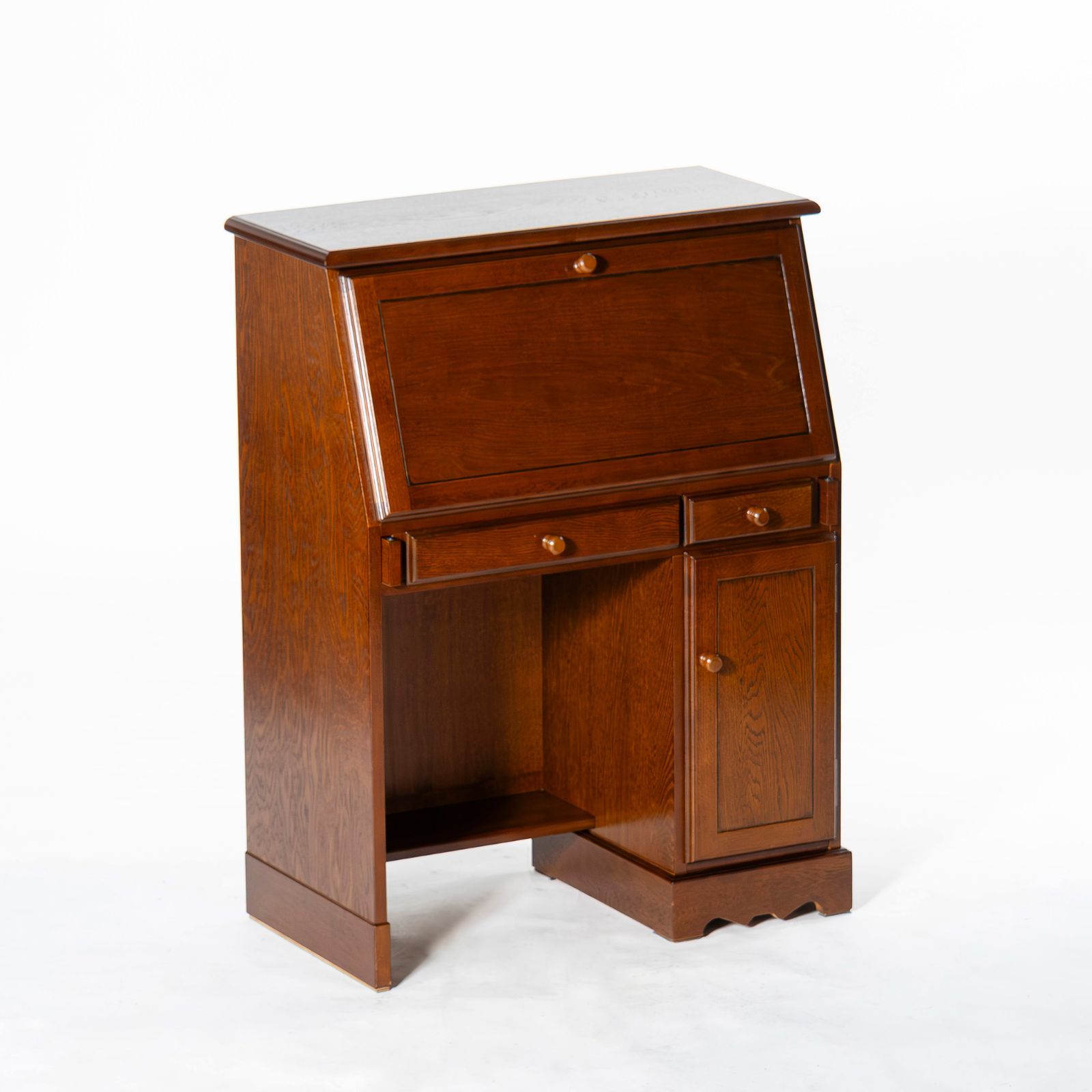 ライティングビューロー 越後民芸 オーク材 日本製 国産家具 民芸家具