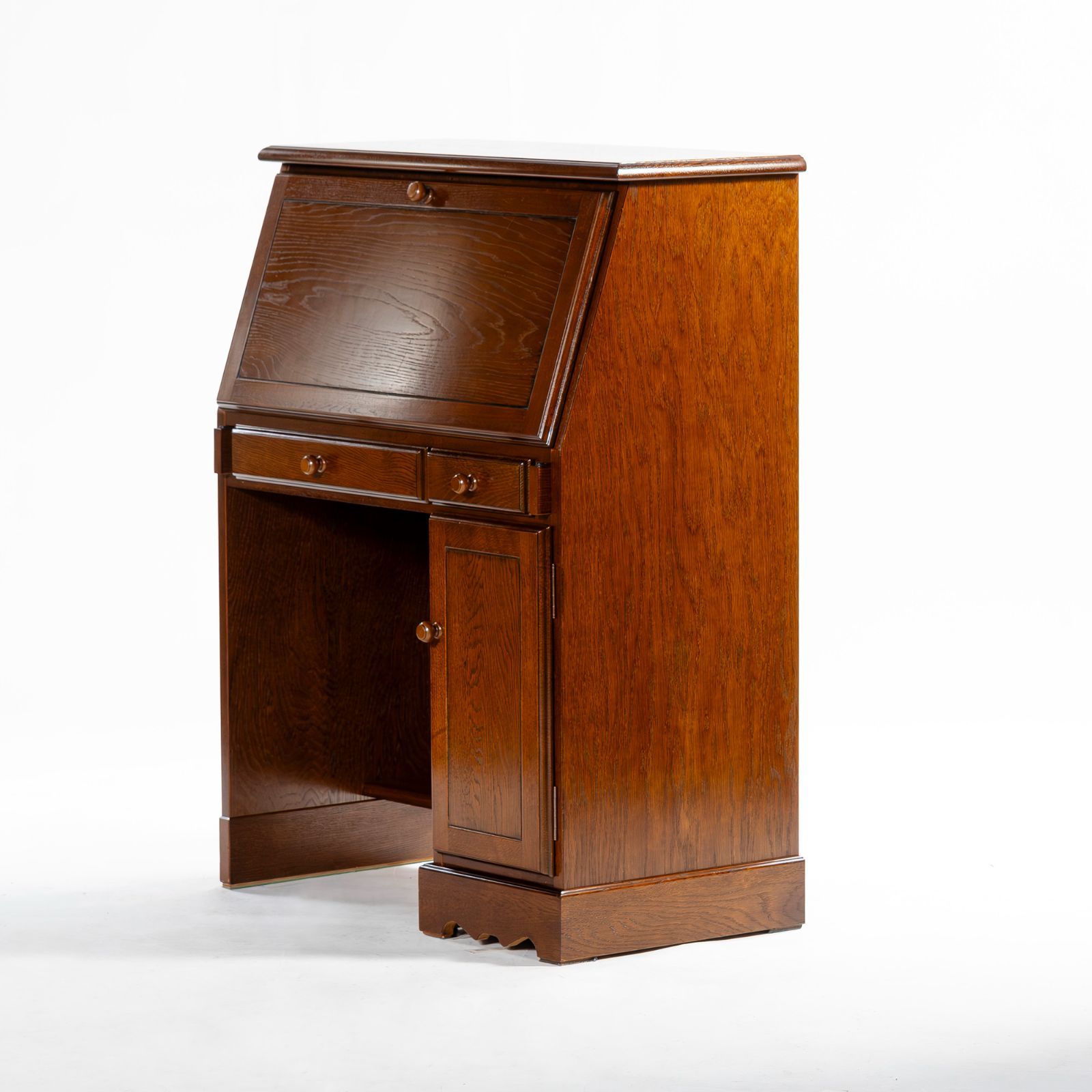 民芸家具　ライティングビューロー引出　再塗装済　ＵＳＥＤ ライティングビューロー 越後民芸 オーク材 日本製 国産家具 民芸家具