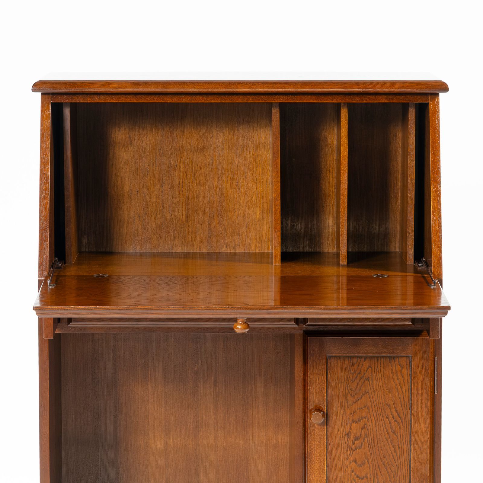 ライティングビューロー 越後民芸 オーク材 日本製 国産家具 民芸家具