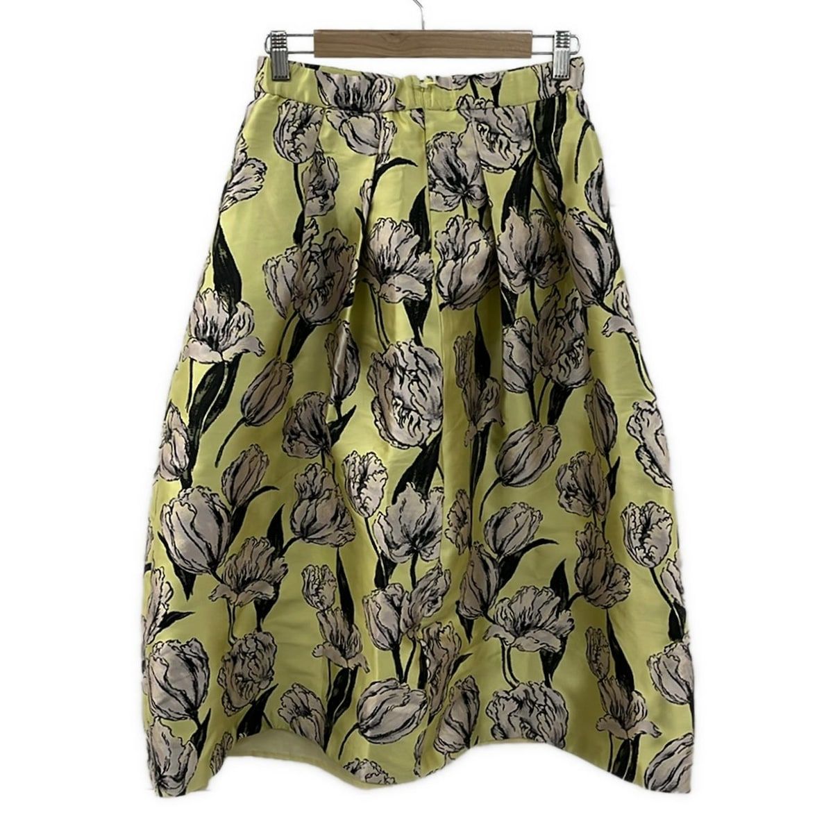 Grace Class グレースクラス ロングスカート サイズ38 M レディース - ライトイエロー×ベージュ×マルチ 花柄