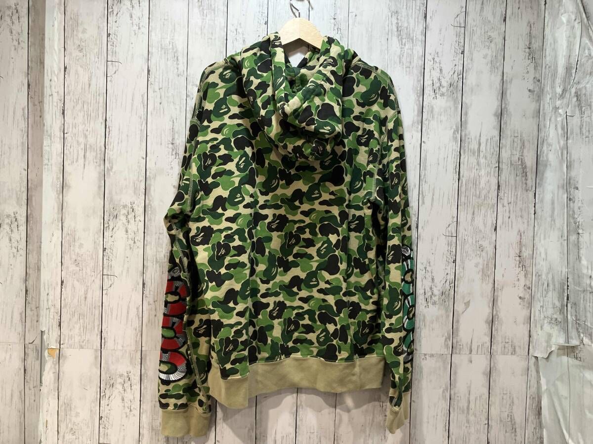 A BATHING APE X Undefeated ABC College Pullover Hoodie プルオーバー カモフラグリーン XL