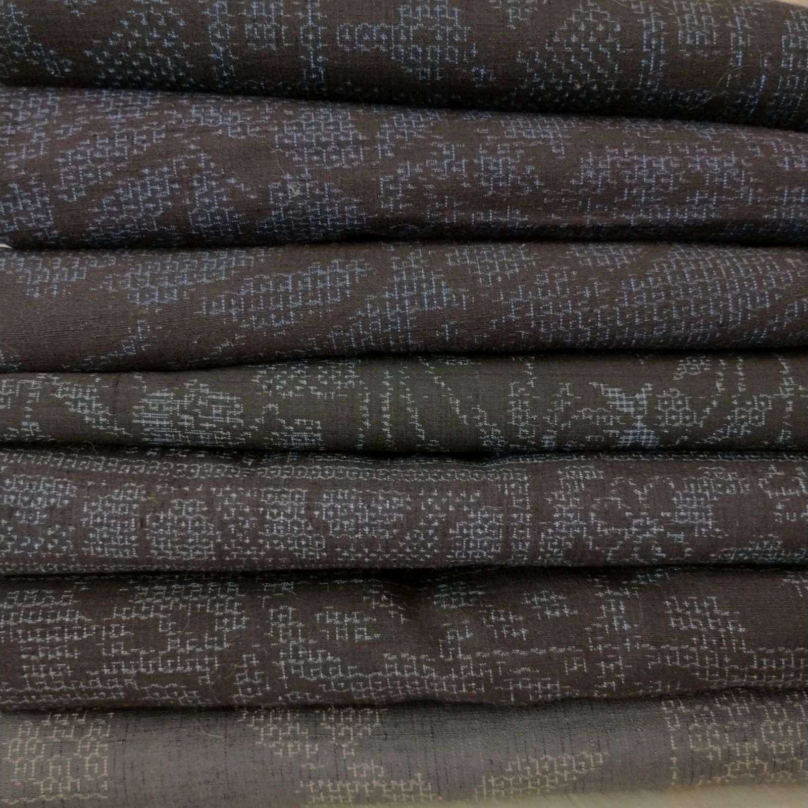 TMG 0288 亀甲絣の紬7点 リメイク