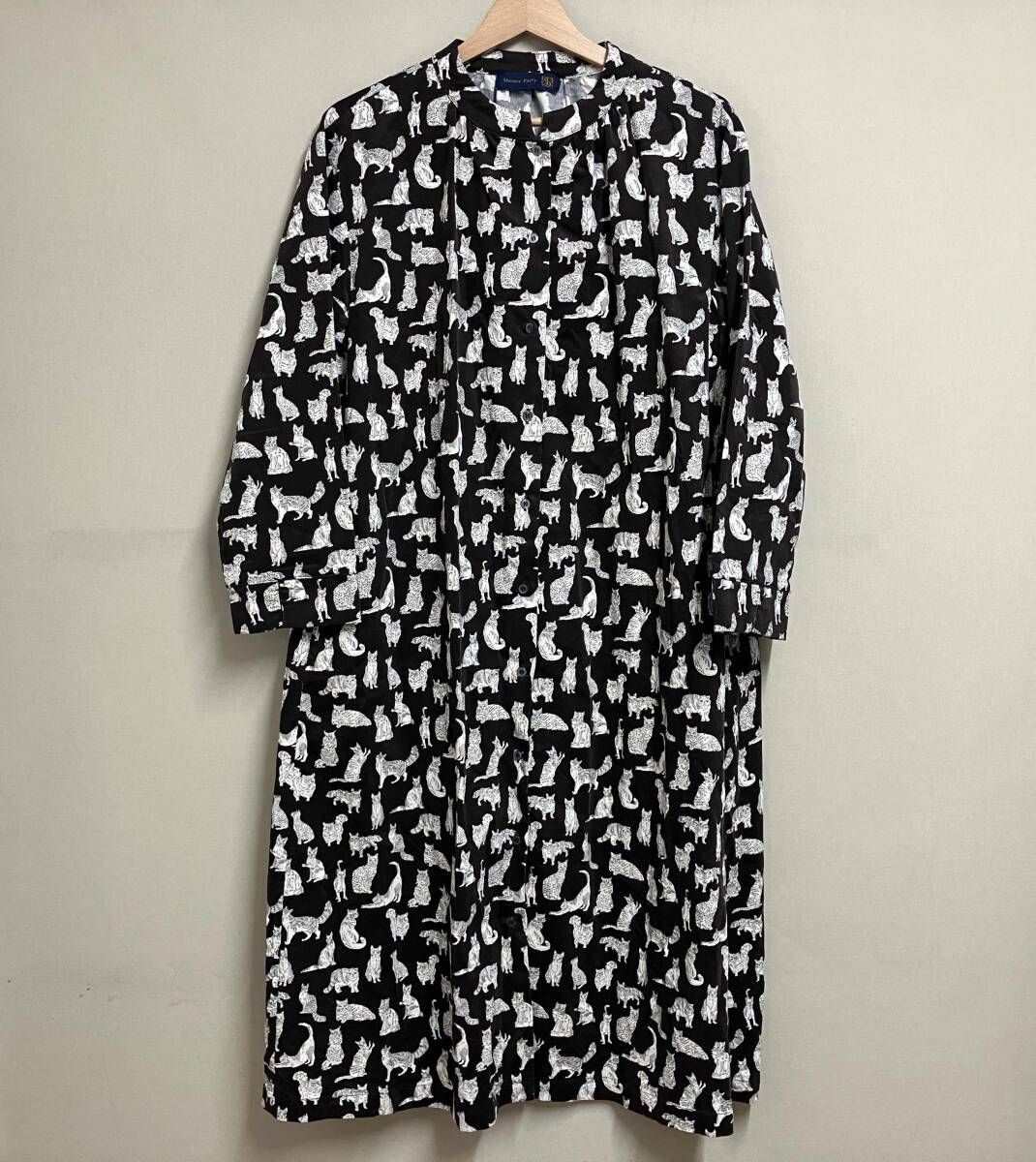 Shower Party シャワーパーティー コーデュロイ 長袖ワンピース 猫柄 サイズ1 ブラウン