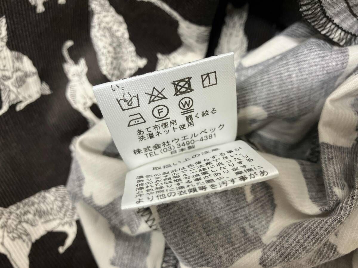  Shower Party シャワーパーティー コーデュロイ 長袖ワンピース 猫柄 サイズ1 ブラウン 長袖 七分袖 その他