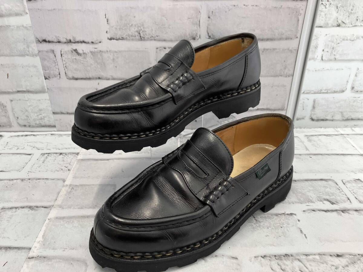 Paraboot REIMS LIS ローファー サイズ6.5 約25 cm ブラック レザー パラブーツ ランス 17 R 61912 ビジネスシューズ