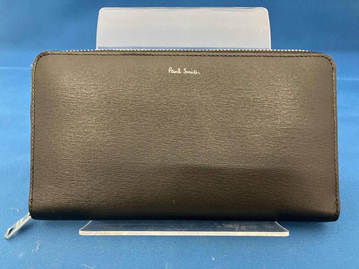 通年 ポールスミス 長財布 ロングウォレット レザーウォレット M 1 A 4778 牛革 ラウンドジップ ブラック