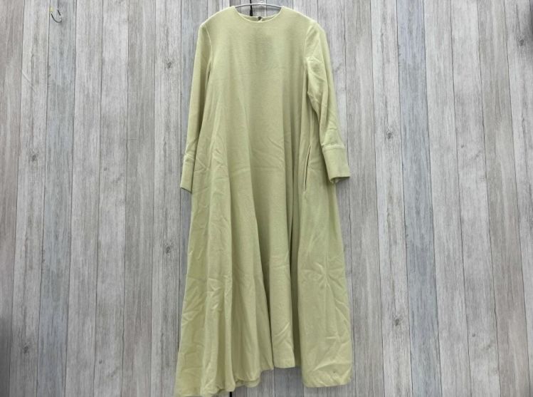 ebure エーブル 長袖ロングワンピース レディース カシミヤ ライムイエロー