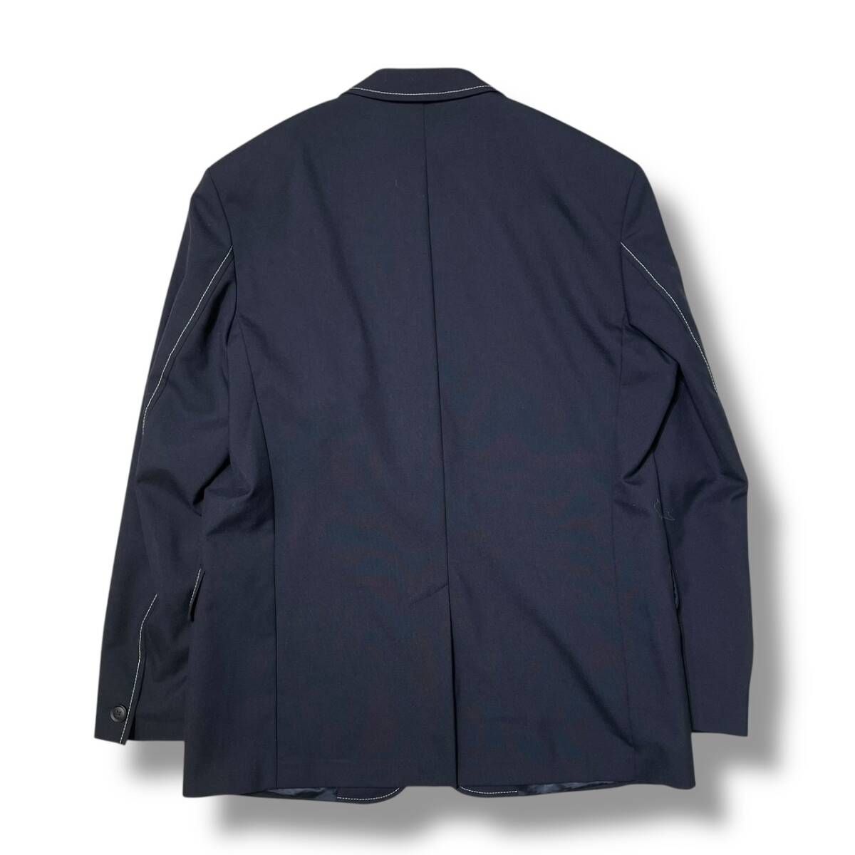 25 ss HUGO BOSS コントラストステッチ テーラードジャケット サイズ52 ネイビー系 ヒューゴボス