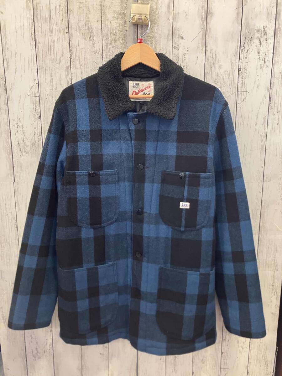 【人気SALE，安い】 Lee リー ジャケット カバーオール ブルー チェック柄 A10023 Lサイズ メンズ その他
