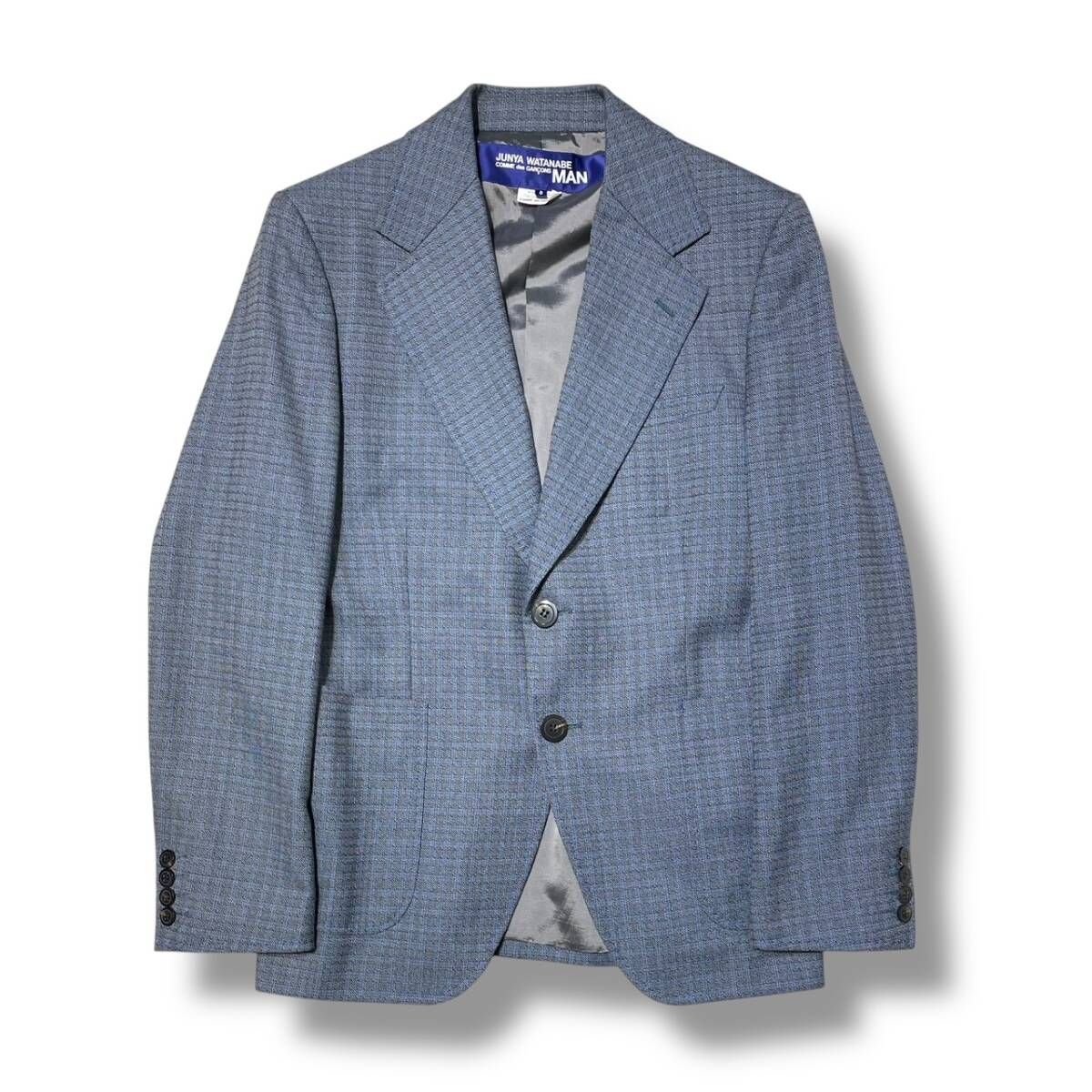 10 ss JUNYA MAN テーラードジャケット WE J 006 サイズS チェック柄 ジュンヤワタナベマン