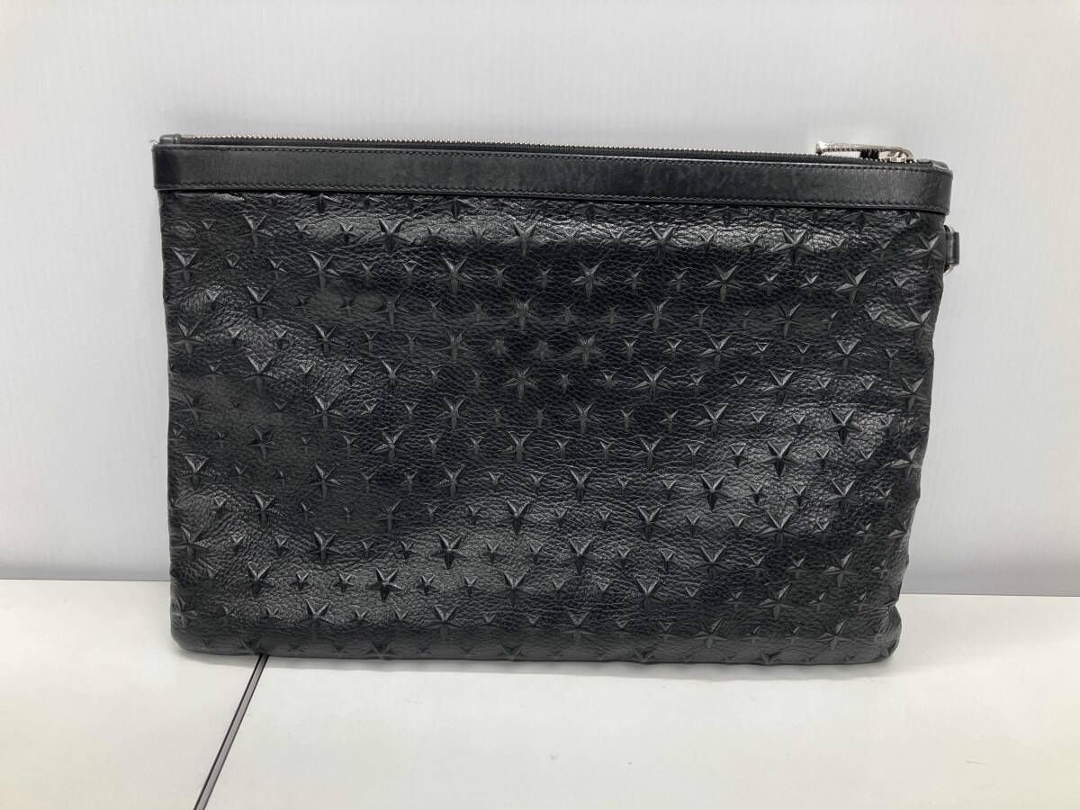 JIMMY CHOO ジミーチュウ DEREK ブラック レザー スターエンボス加工