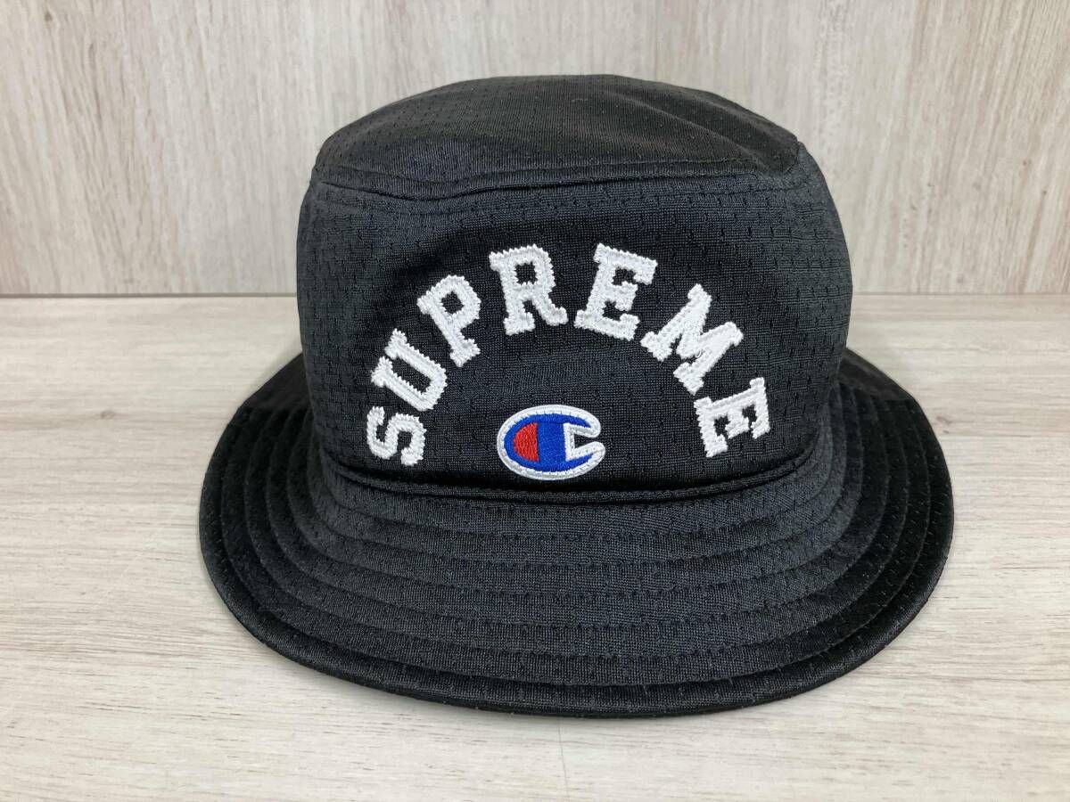 Supreme x champion ハット 帽子 ブラック