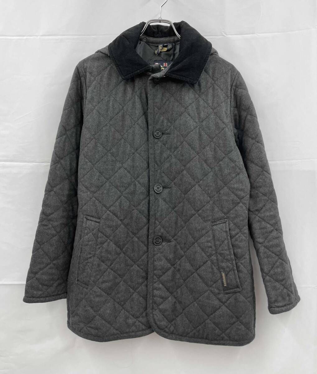 ラベンハム キルティングジャケット ウール混 UK製 サイズ36 グレー 通年