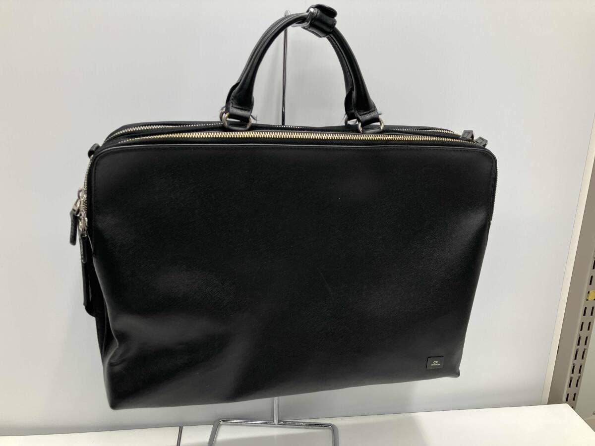 CK CALVIN KLEIN カルバンクライン 3 WAY ビジネスバッグ ブラック レザー キャリーオン