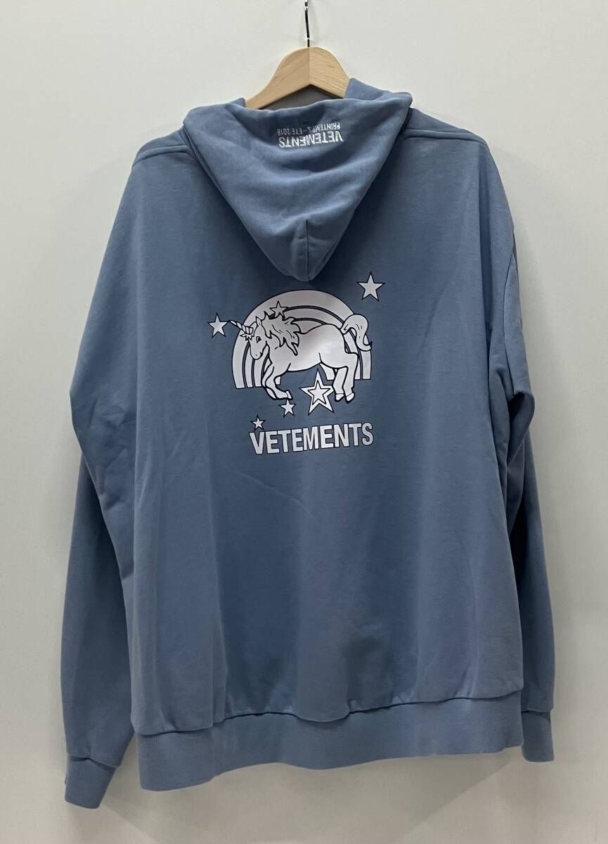 ★6/30まで出品★ VETEMENTS ヴェトモン 18SS VETEMENTS ヴェトモン 18SS Rainbows Unicorn Hoode サイズXS コットン