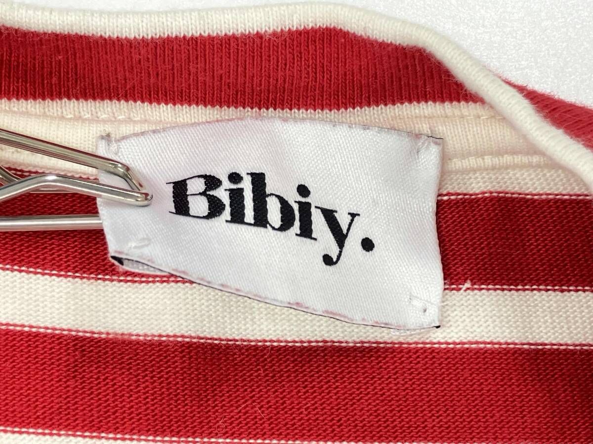 Bibiy. 注文 ビビィ カットソー ボーダーチュールトップス F レッド