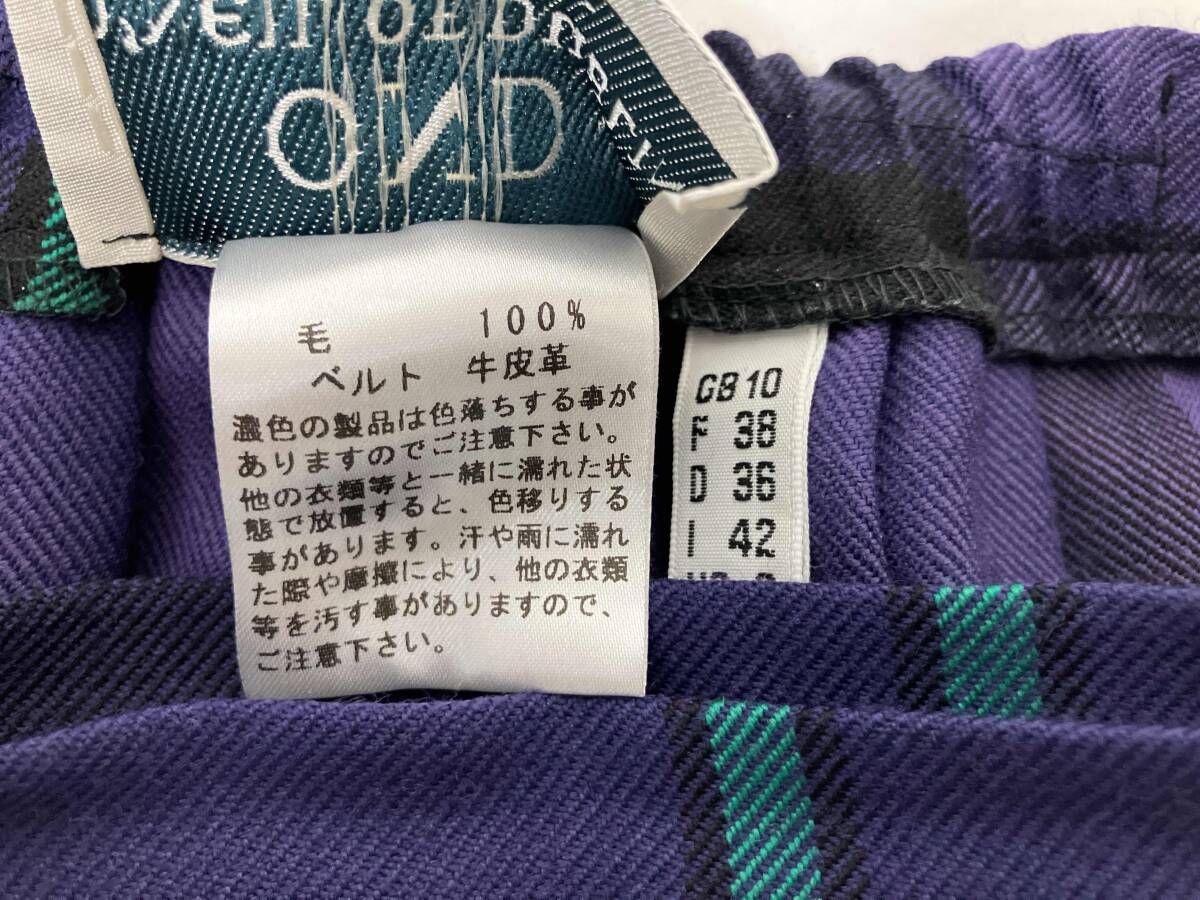  O NEIL OF DUBLIN オニールオブダブリン 3 コンビキルトスカート チェックスカート サイズUS 8 パープル その他 ひざ丈スカート