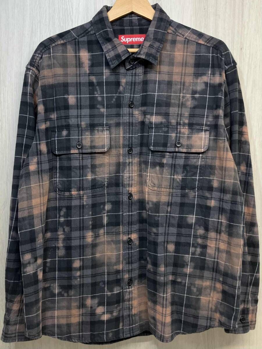 Supreme 25 AW The Exorcist Flannel Shirt エクソシスト フランネル シャツ チェック シュプリーム タイダイ 長袖 メンズ M ブラック