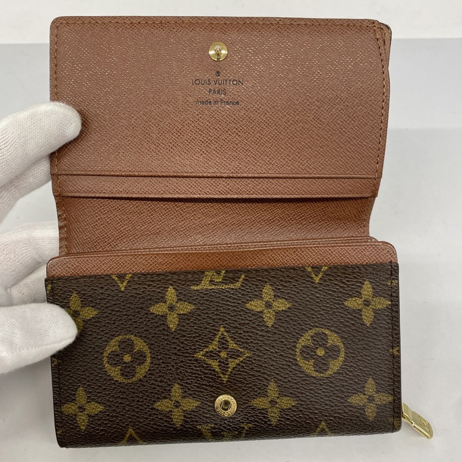 ルイヴィトン　ポルトモネビエトレゾール　モノグラム　折り財布　M61730 LOUIS VUITTON(ルイヴィトン) 2つ折り財布 モノグラム ポルトモネ