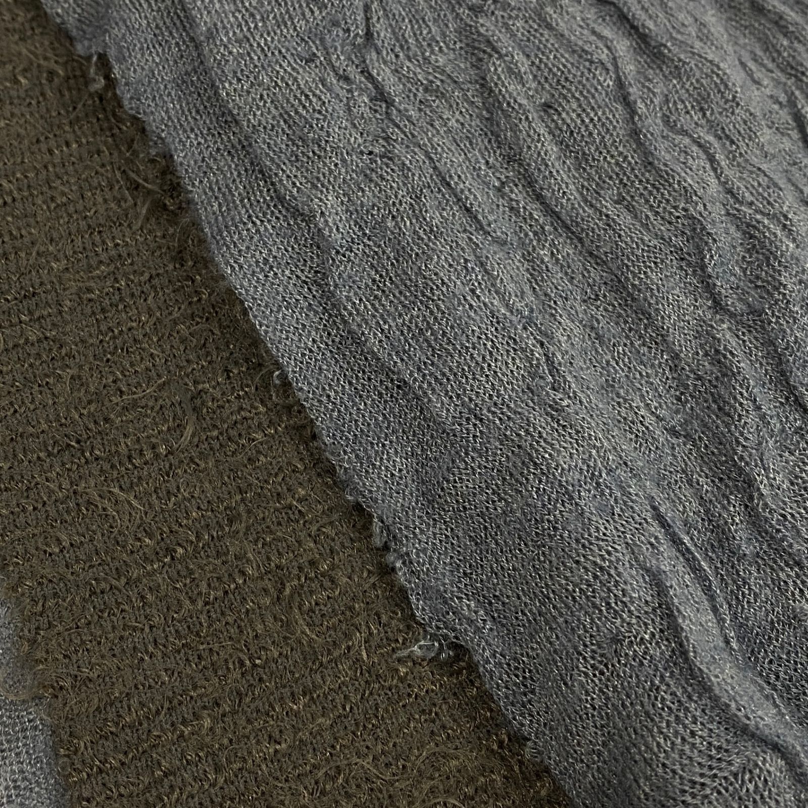 35 L 19 Faliero Sarti ファリエロサルティ 大判マフラー ドッキングデザイン ストール 40 160 ブルー系 カシミヤ混 ユニセックス 男女兼用k 02 i マフラー 小物 メンズ