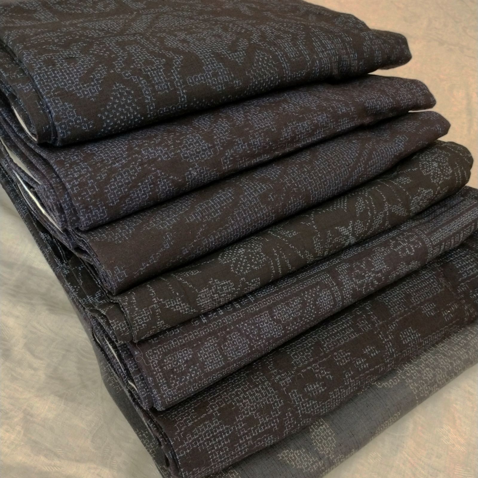 TMG 0288 亀甲絣の紬7点 リメイク