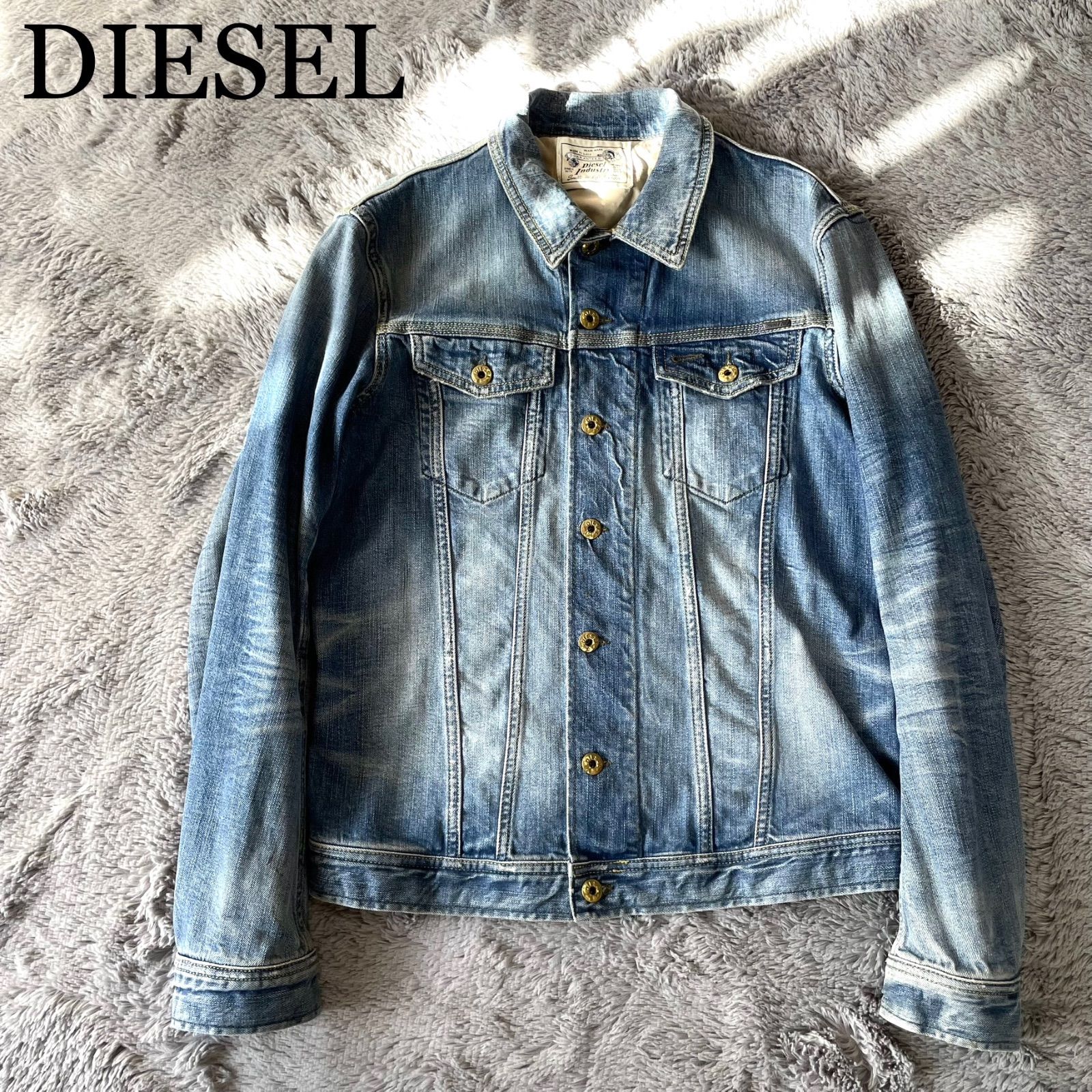 *専用出品* 美品✨DIESEL ディーゼル デニムジャケット USED加工 ゴールドボタン