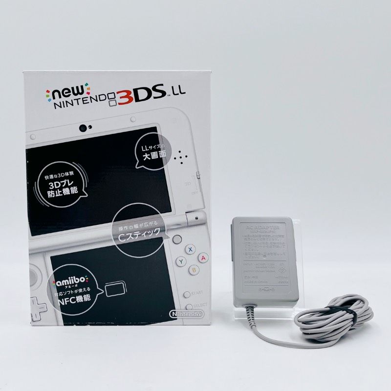 上画面IPS液晶 3 DSLL パールホワイト ACアダプター付き 付属完品 ニンテンドー 任天堂