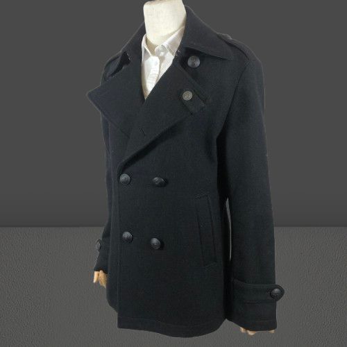 BURBERRY BLACK LABEL ノバチェックPコート サイズL 美品・LLサイズ バーバリーブラックレーベル Pコート ノバチェック