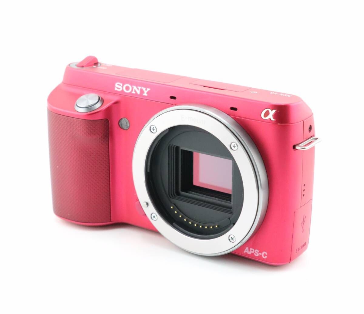 ☆美品☆ショット数1,298 回☆ソニー SONY NEX-F3 ボディ ピンク