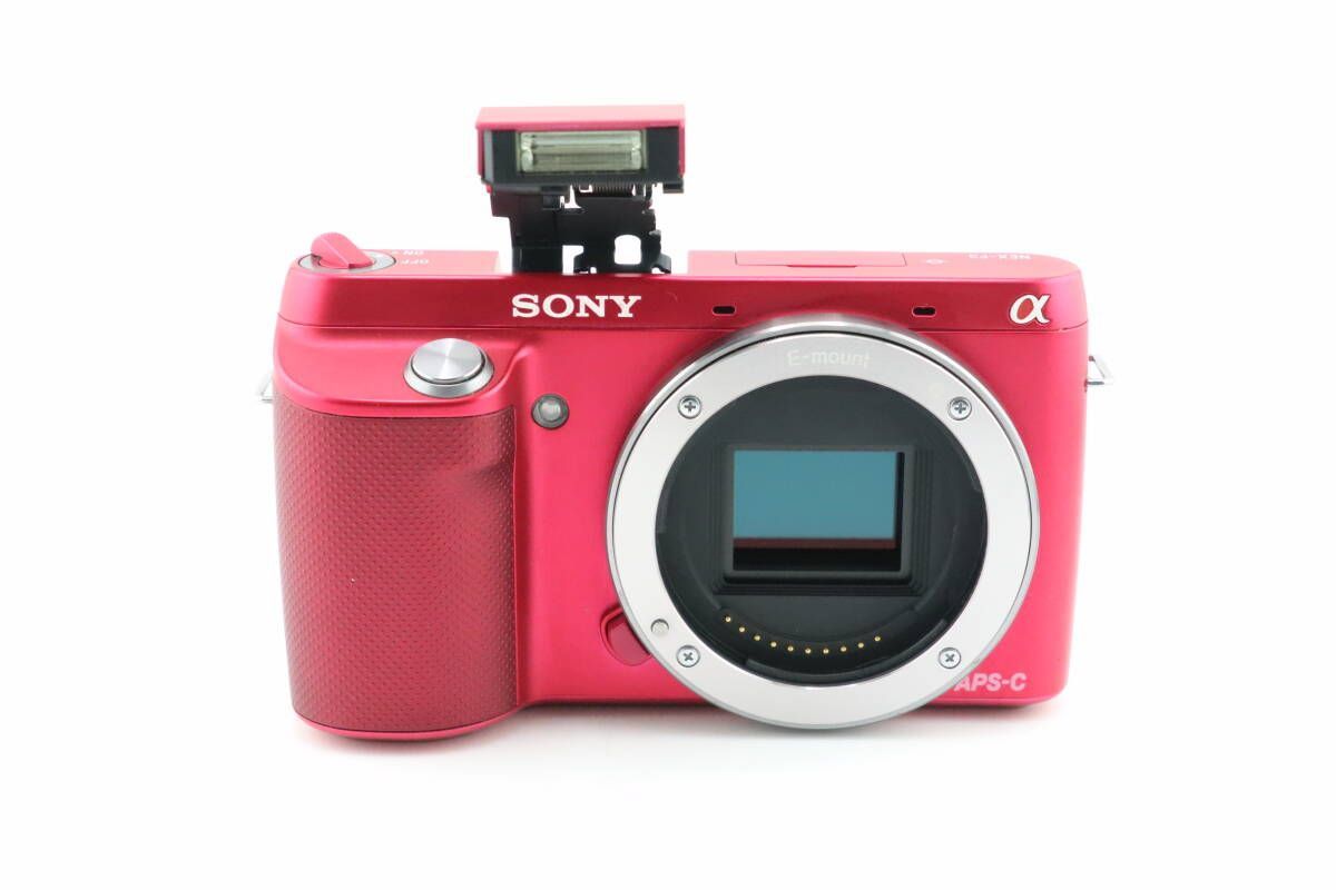 ☆美品☆ショット数1,298 回☆ソニー SONY NEX-F3 ボディ ピンク