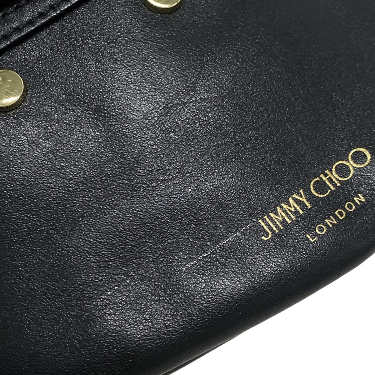 【美品】ジミーチュウ ウエストポーチ ショルダーバッグ スタッズ ブラック 黒 JIMMY CHOO(ジミーチュウ) ウエストポーチ ロケット 黒 スタッズ