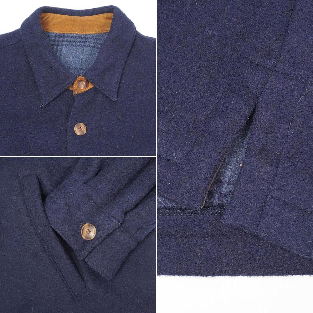 古着 90s woolrich ウールリッチ リバーシブル ウールガウンコート 90's 