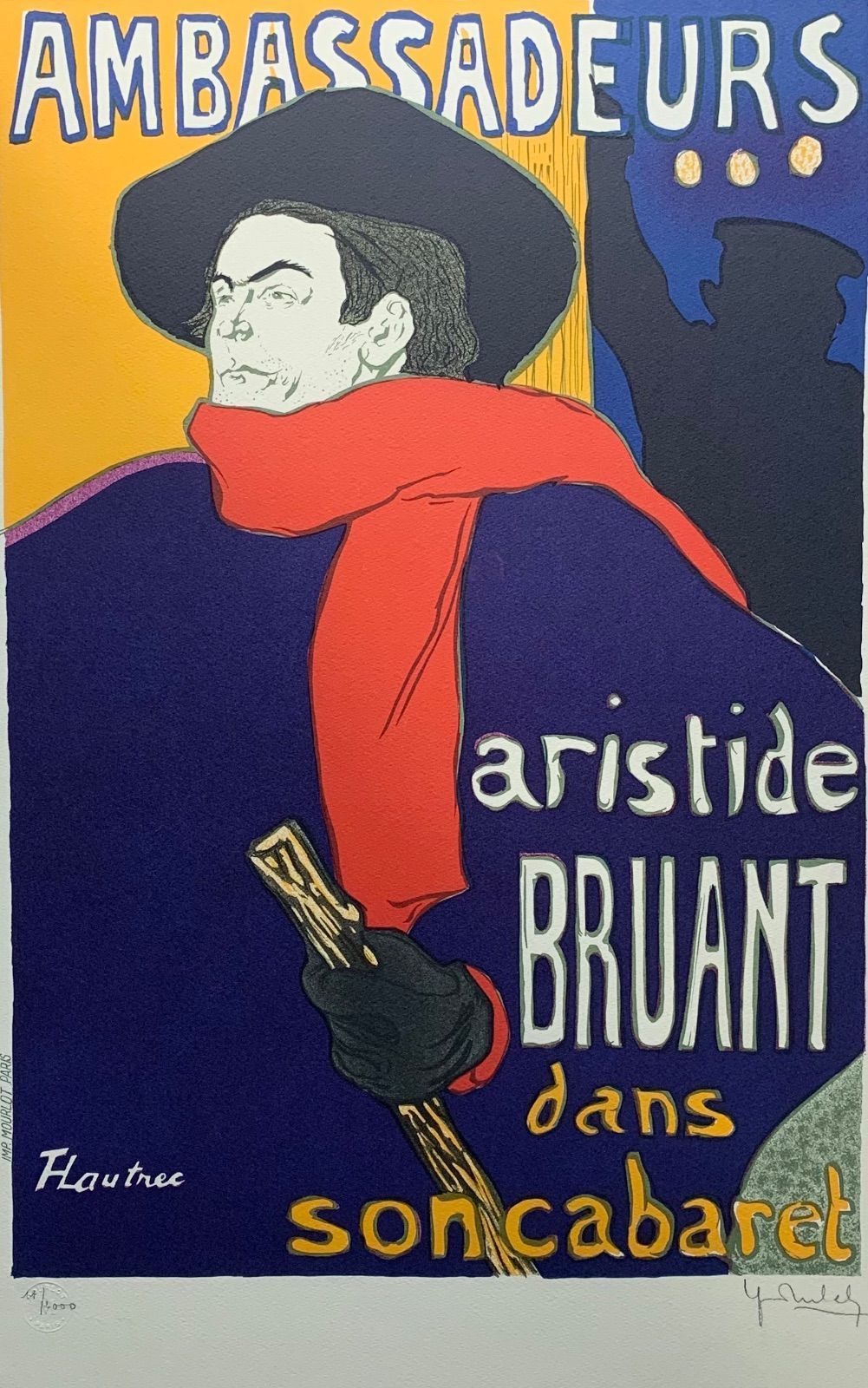 シートのみ 真作 アンバサドール アリスティド ブリュアン トゥールーズ＝ロートレック Henri de Toulouse-Lautrec リトグラフポスター ムルロー工房