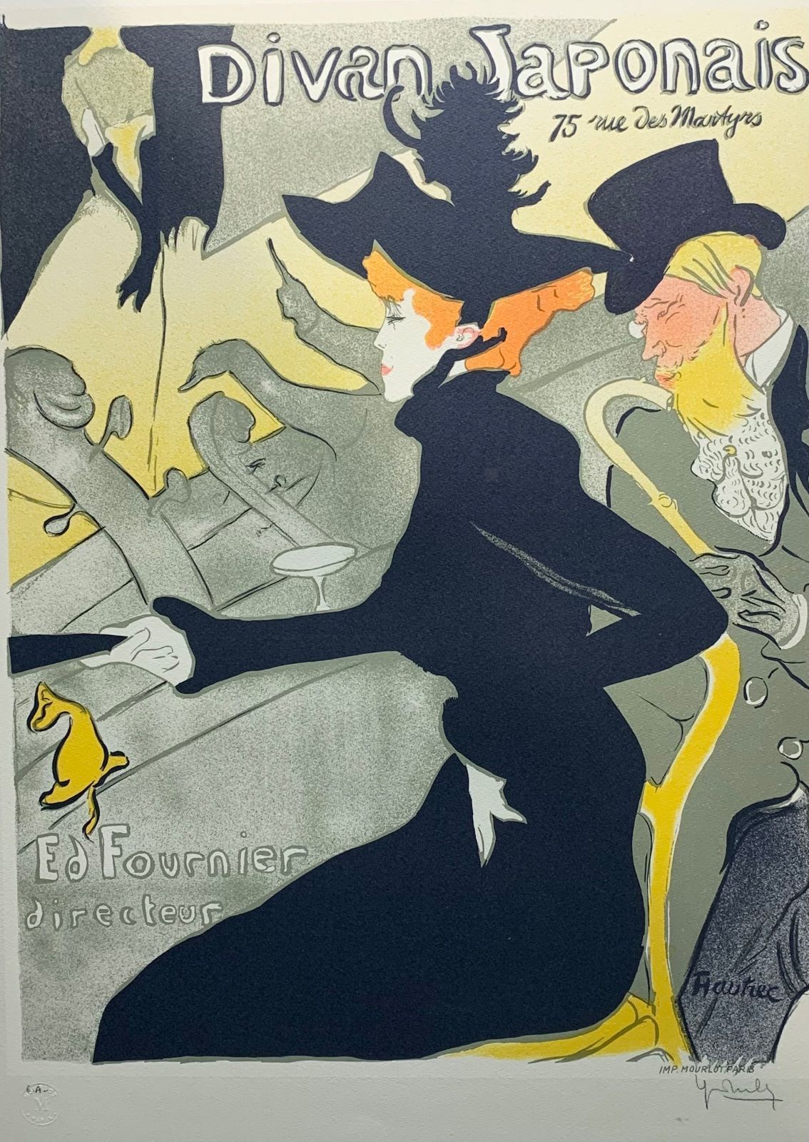 版画 ロートレック 「ル・ディヴァン・ジャポネ」 リトグラフ 復刻