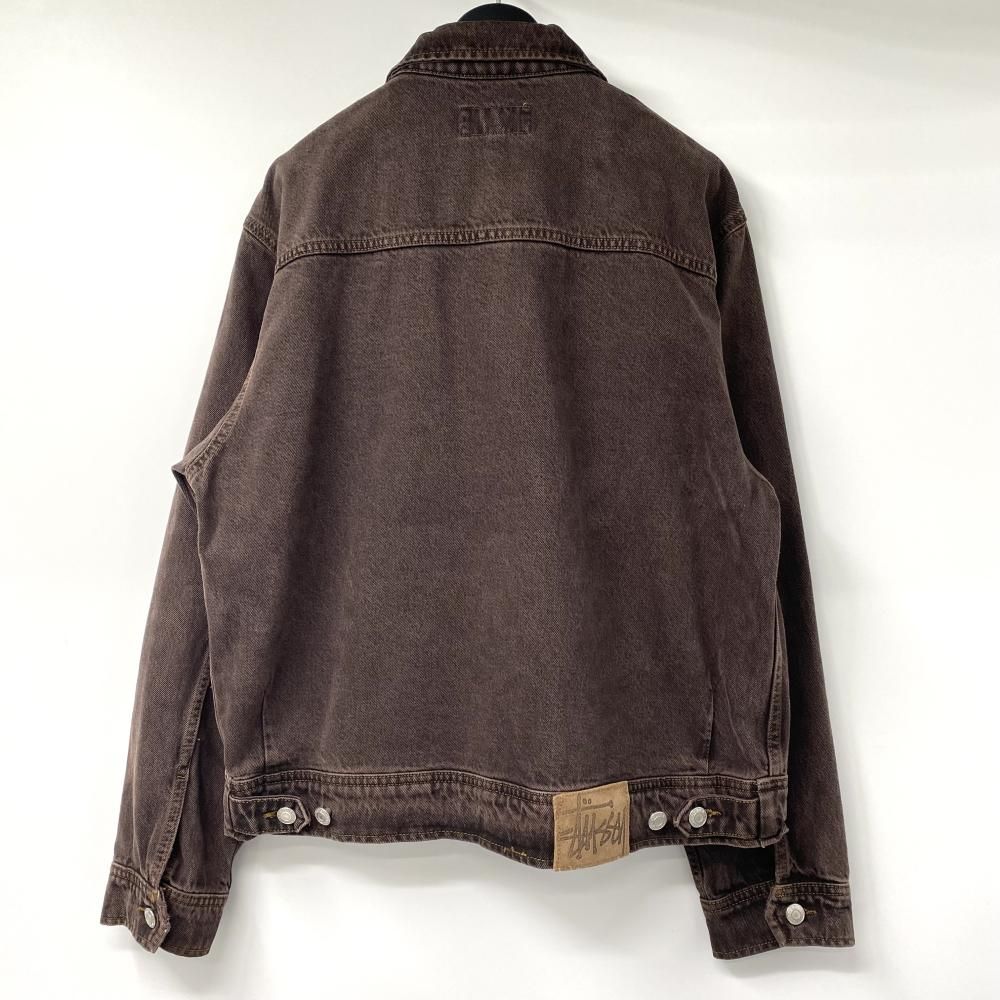 ⚜*️様 Stussy デニムジャケット　ブラウン 中古】STUSSY WORK GEAR DENIM ZIP WORK JACKET サイズS 115682