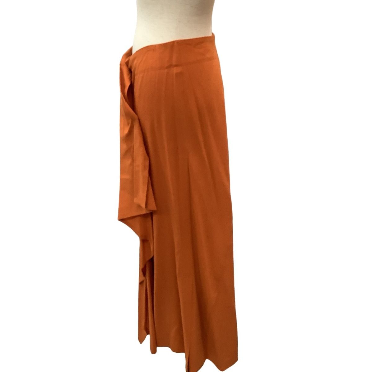 ISSEY MIYAKE イッセイミヤケ 変形 フリル スカート SIZE 2 オレンジ